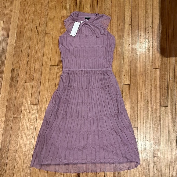 NWT MinnieRose VISCOSE RUFFLE NECK TEXTURED DRESS - Picture 6 of 9